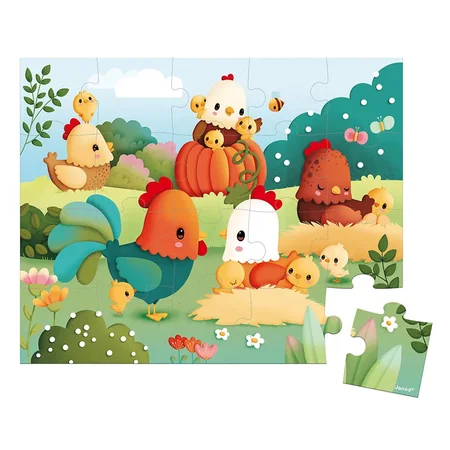 Janod Puzzle Willkommen auf dem Bauernhof, 20 Teile