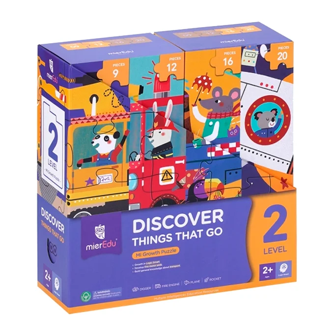mierEdu Puslespil 9-12-16-20 brikker, trin 2 - Transportmidler
