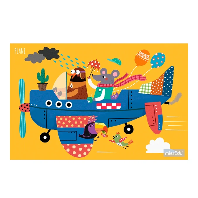 mierEdu Puslespil 9-12-16-20 brikker, trin 2 - Transportmidler