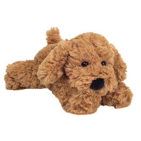 Teddy Hermann, liegender Hund 20 cm - braun
