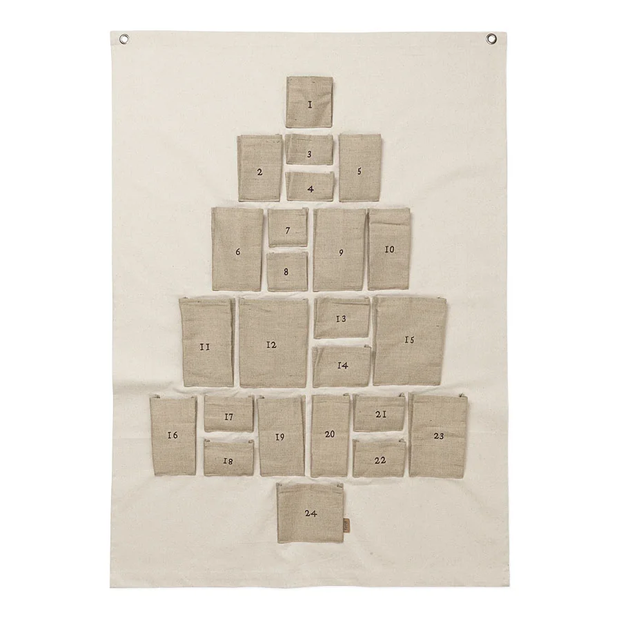 Ferm Living Pine Adventskalender Maxi, Natural