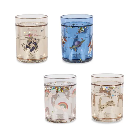 Konges Sløjd 4er-Pack Glitter Tasse, multi