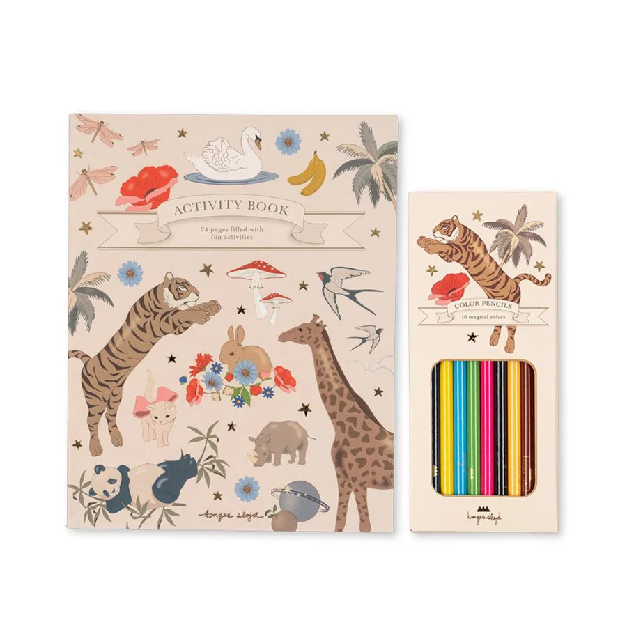 Konges Sløjd Aktivitets Bog inkl. Farveblyanter