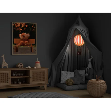 Heißluftballon, Jules Verne LED, true red, Authentic Models 