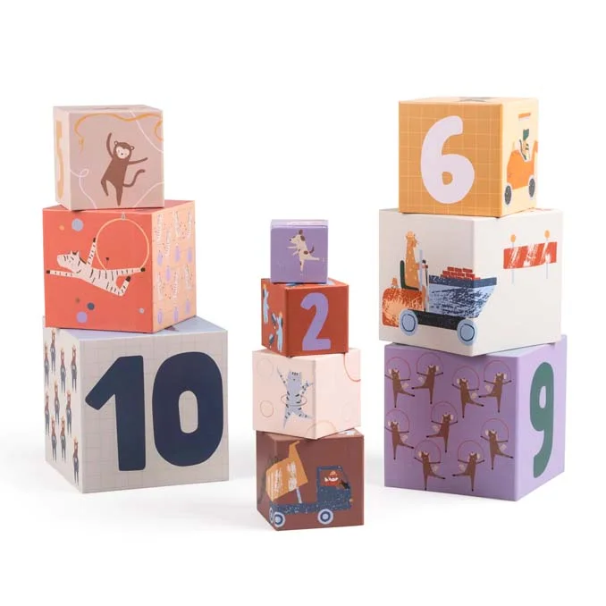 Sebra stabelkasser, toes/builders - 10 stk