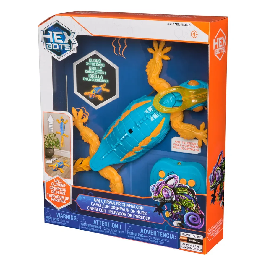 Hex Bots Wandkrabbelndes Chamäleon, Blau & Gelb