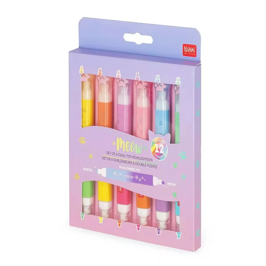 Meow Highlighters 6 Stk (12 Farben)