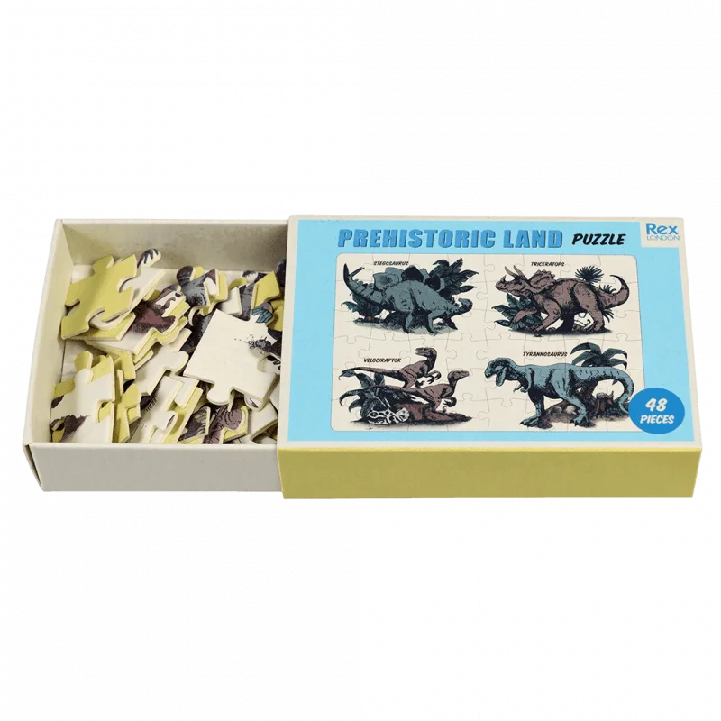 Jigsaw Puslespil i Tændstikæske, Prehistoric Land