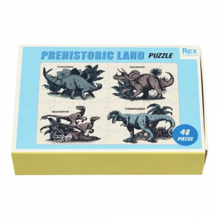 Jigsaw Puslespil i Tændstikæske, Prehistoric Land