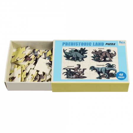 Jigsaw Puslespil i Tændstikæske, Prehistoric Land