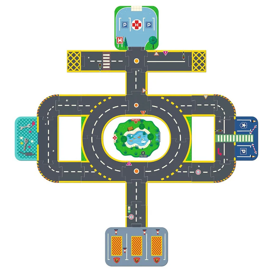 Djeco Crazy Motors Puzzle, City 33 Teile