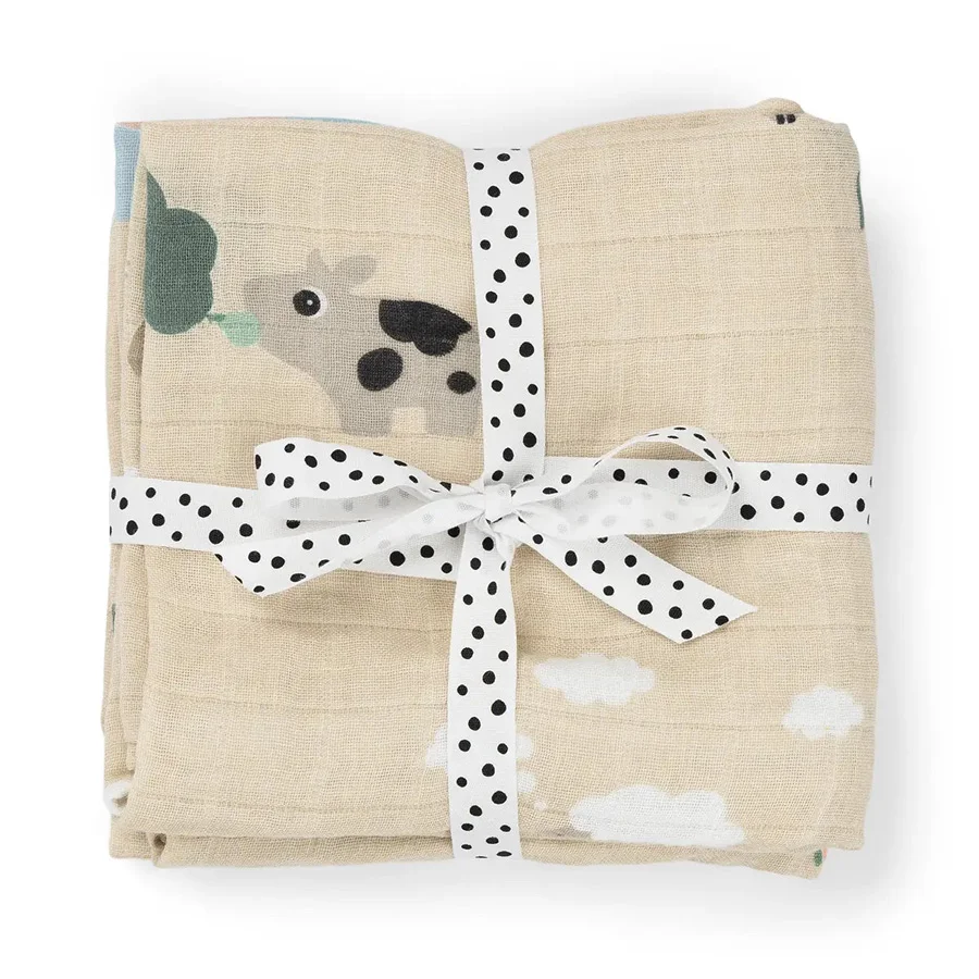 Done by Deer Stoffwindel, 2er-Pack, Tiny Farm Sand