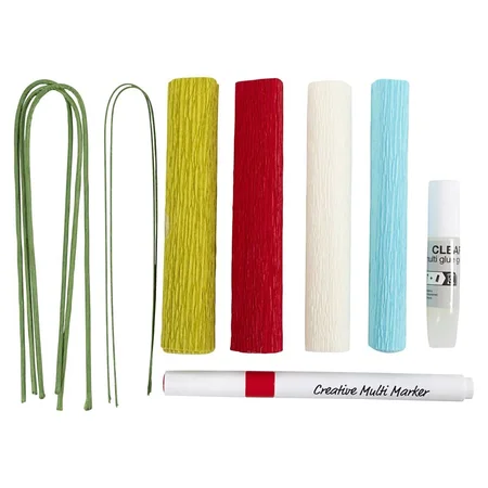 Creativ Company Mini DIY, Kreppblumen pastellfarben