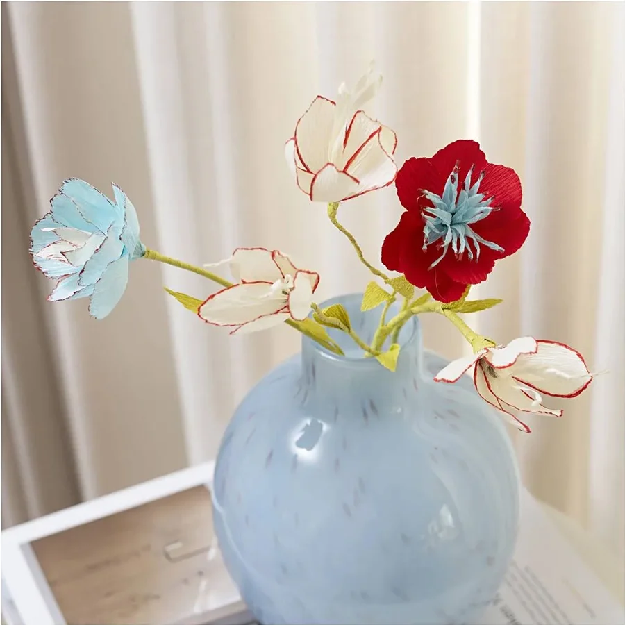 Creativ Company Mini DIY, Kreppblumen pastellfarben