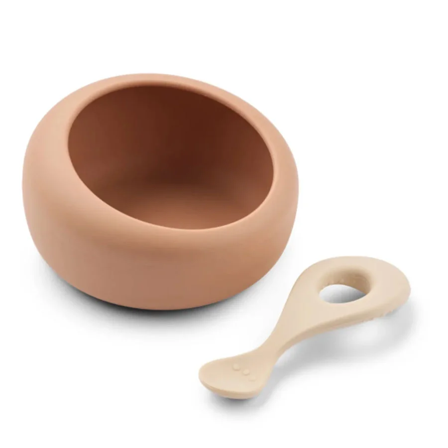 Liewood Sparia Schale mit Löffel, Tuscany Rose/Apple Blossom