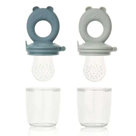 Liewood Miranda 2-pk food feeder, whale blue/dove blue