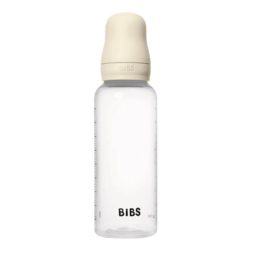 BIBS Babyflasche 270 ml, medium flow, Ivory