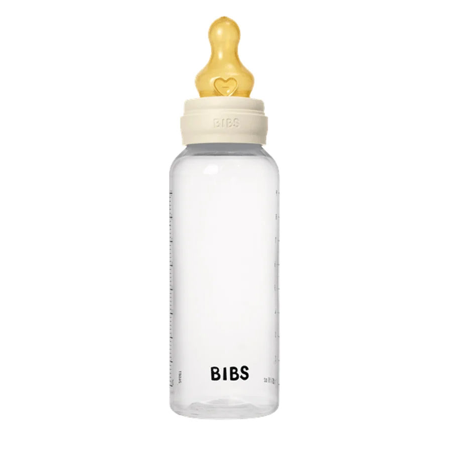 BIBS Babyflasche 270 ml, medium flow, Ivory