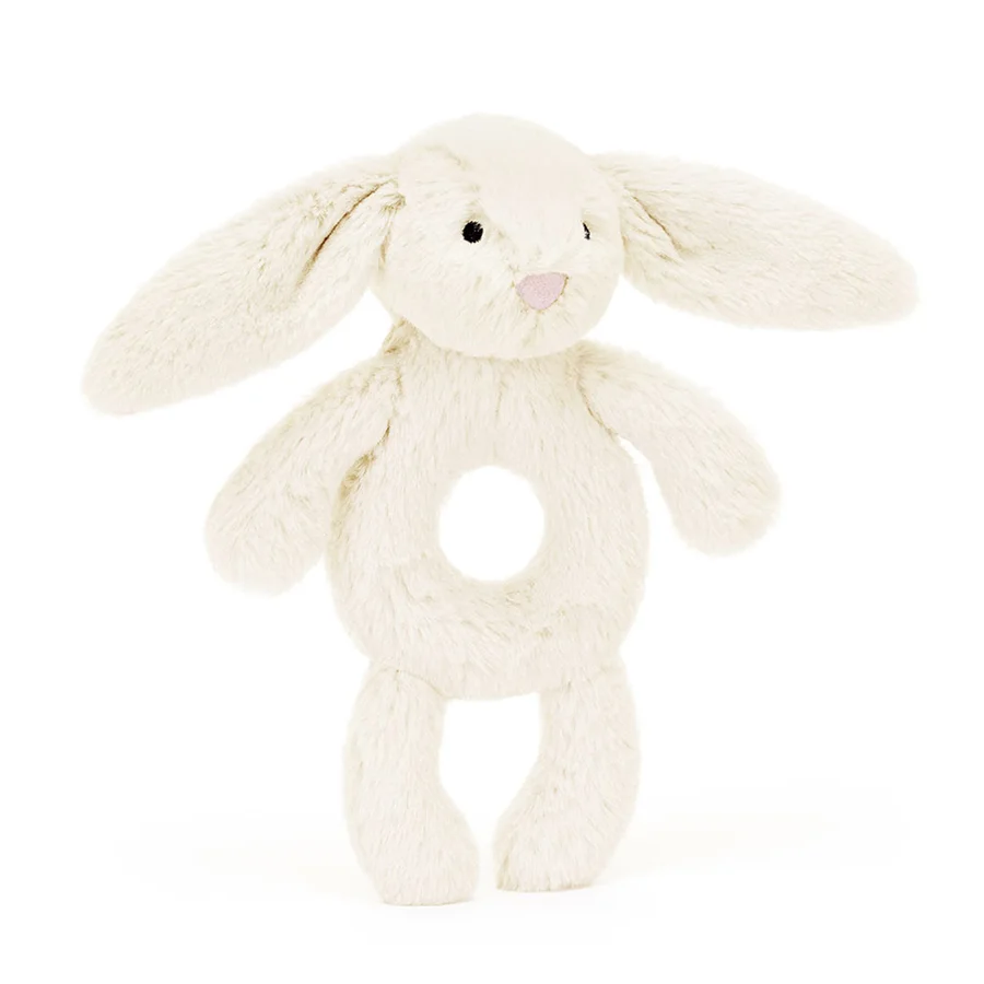 Jellycat Bashful Kanin ring rangle, creme