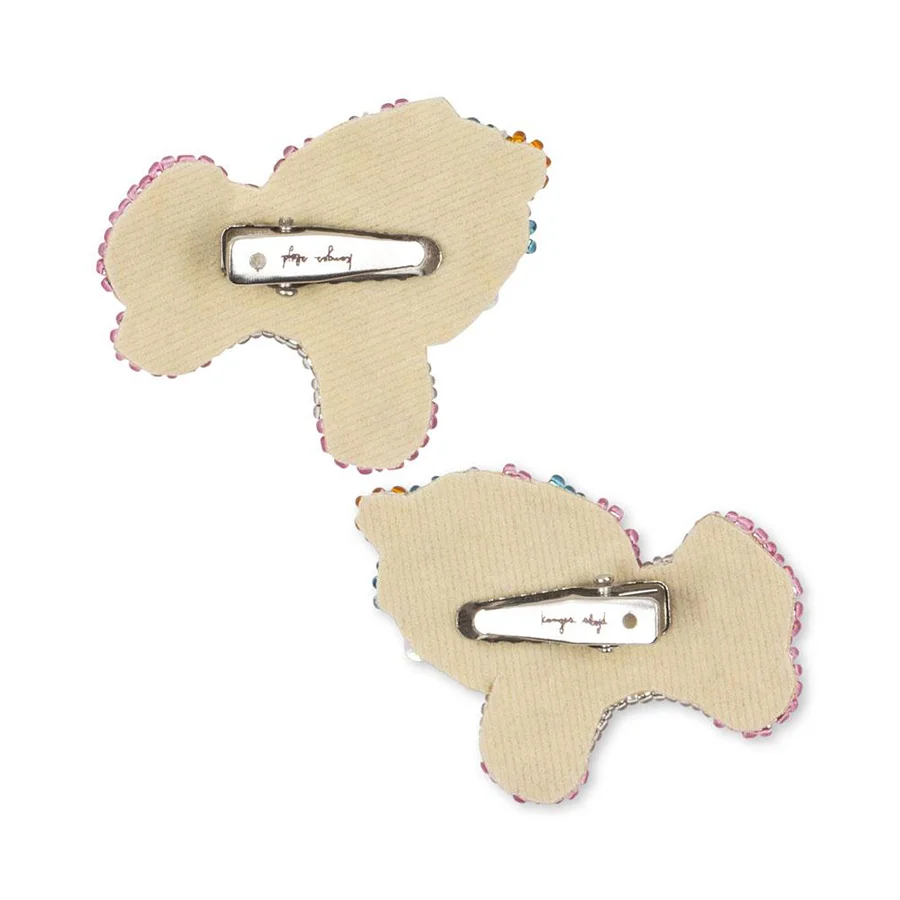 Konges Sløjd 2er-Pack Haarspangen mit Perlen, Unicorn