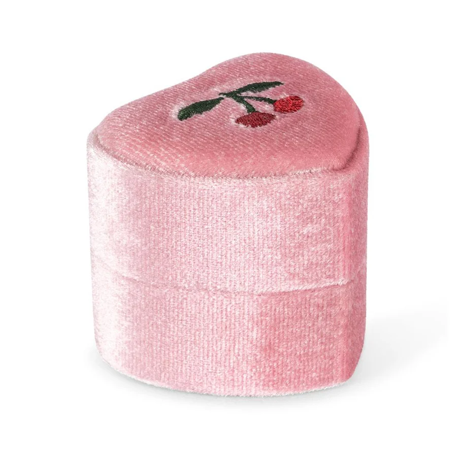 Konges Sløjd Kleine Schmuckschachtel in Herzform mit Kette, Cherry