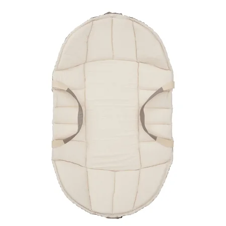 Copenhagen Colors Bio-Babytrage und Spielteppich, dark grey w. cream solid stripe