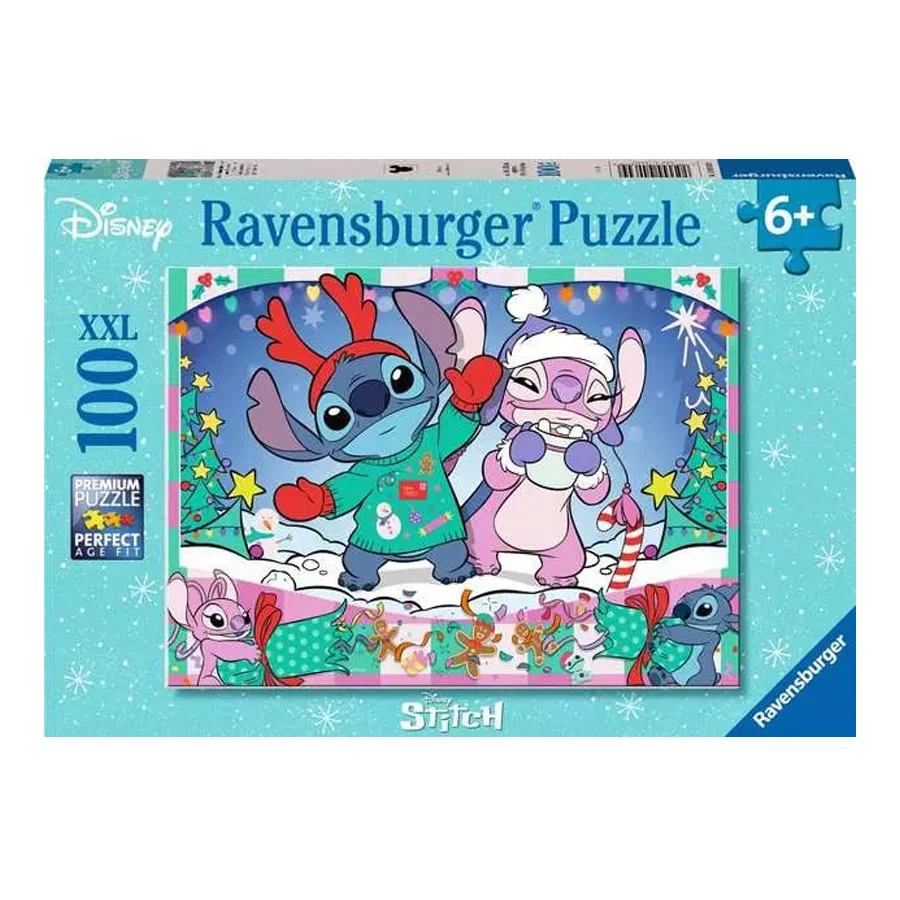 Ravensburger Puzzle, Stitch's Weihnachten – 100 Teile
