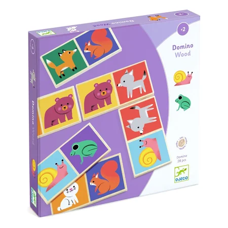 Djeco Holz-Domino, Niedliche Tiere