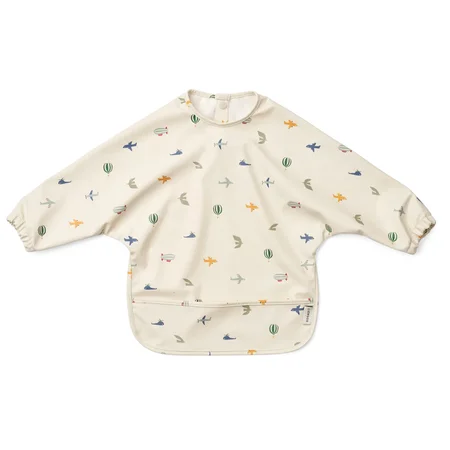 Liewood Merle Lätzchen mit Ärmeln, aviator/ecru