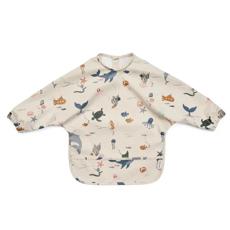 Liewood Merle Forklæde m. Ærmer - Sea Creature/Sandy