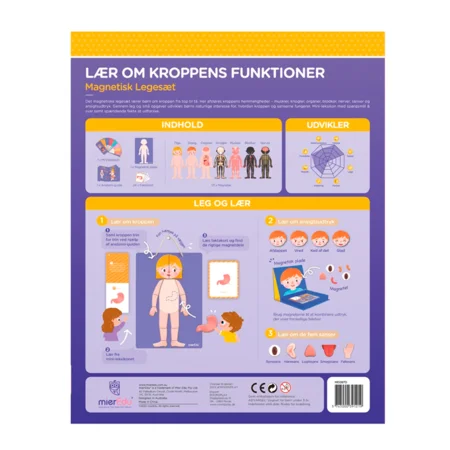 MierEdu magnetisk legesæt, lær om kroppens funktioner