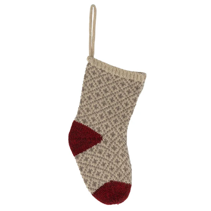 Maileg Julestrømpe - lys grå