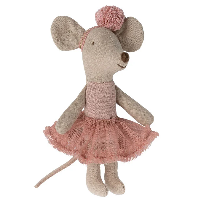 Maileg Ballerina mus, Lillesøster - Rosa
