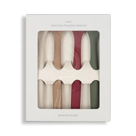 Konges Sløjd 4-Pak Baby Spiseske, Forest Mix