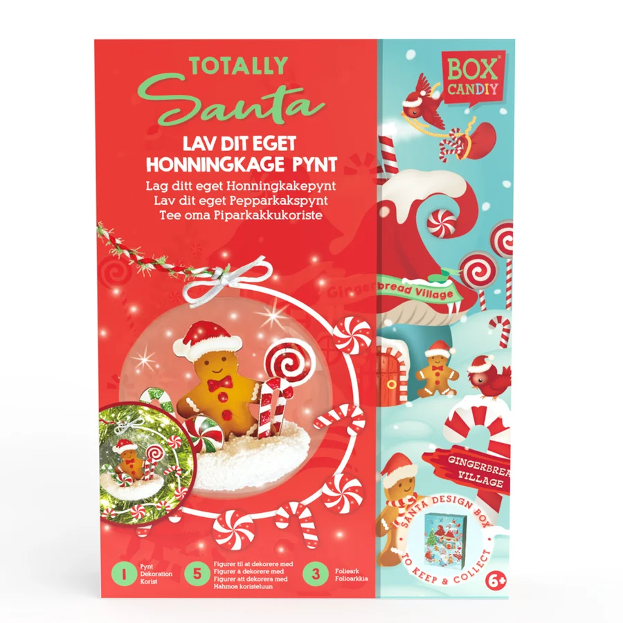 Box Candiy Honigkuchen-Deko, totally santa