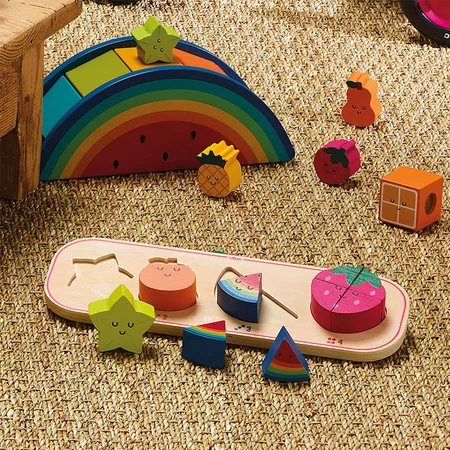 Vilac Puslespil 10 Brikker, Fire Frugter