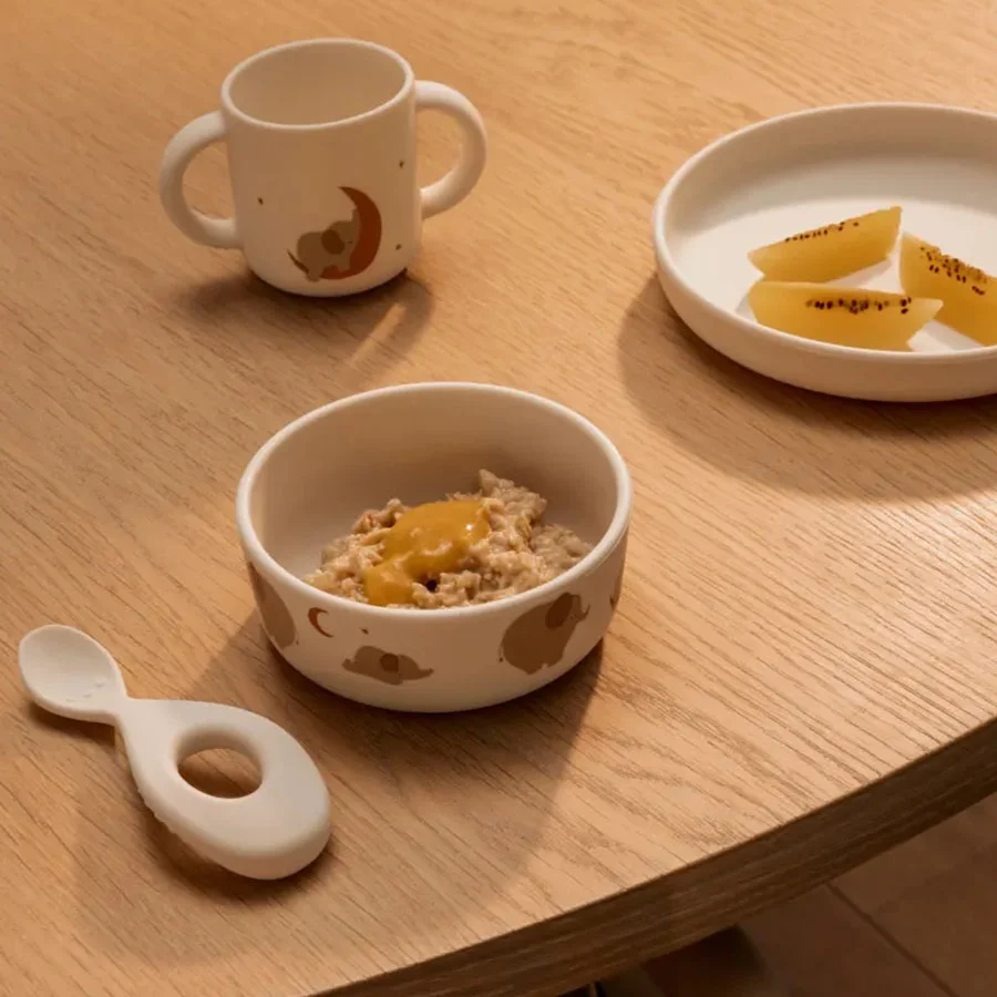 Liewood Vivi Geschirrset mit Print, Elephant/Creme De La Creme