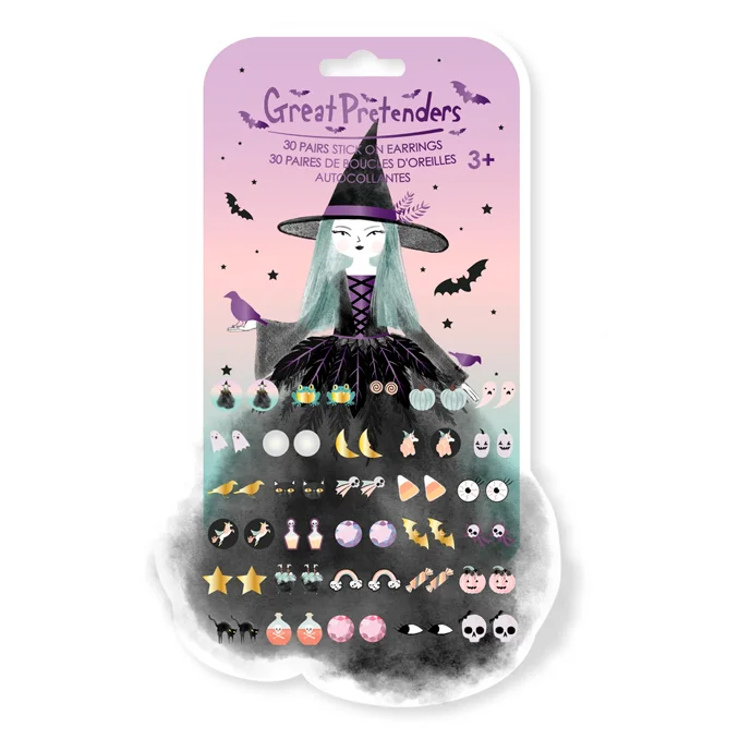 Great Pretenders Ohrringe zum Aufkleben, Natasha the Raven Witch