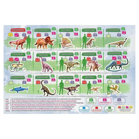 Educa Weltkarte-Puzzle mit Dinosaurier, 150 Teile