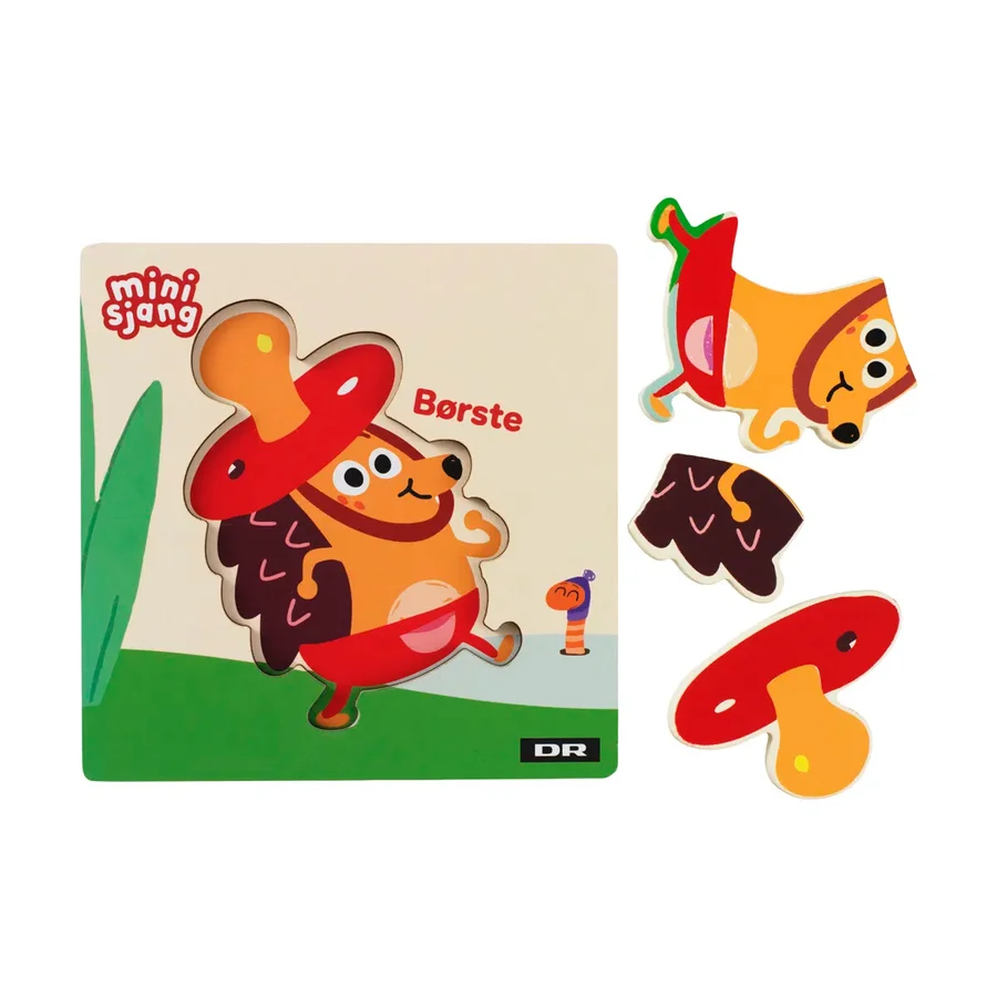 DR Træpuslespil 3 Brikker, Børste