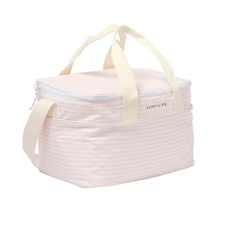 Sunnylife køletaske, lazy days pink stripe 
