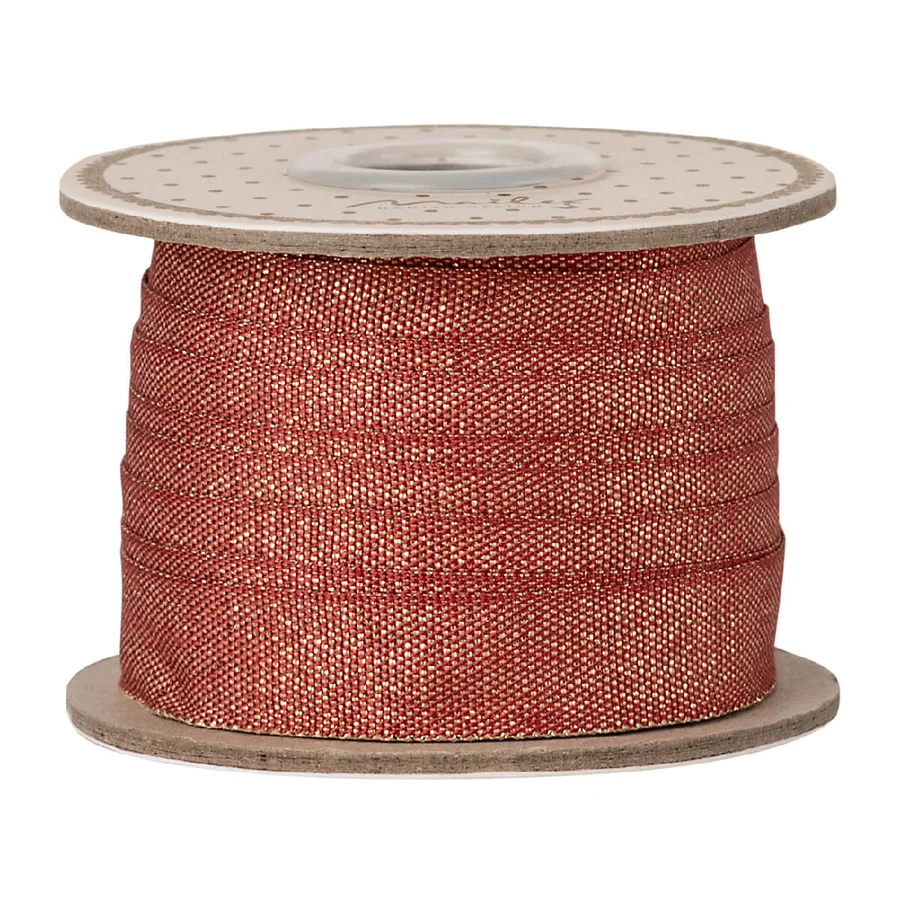 Maileg Gavebånd 10 Mtr - Rød/Guld