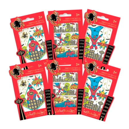 Tattoos "Super Hero", verschiedene Varianten, Great Pretenders 