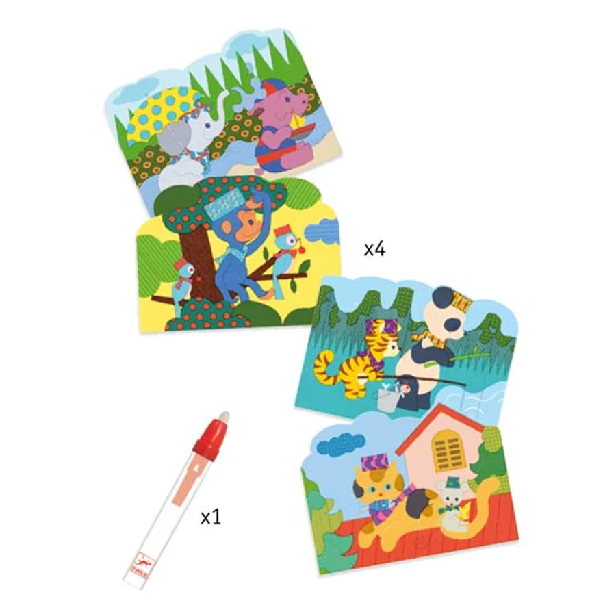 Djeco magisk farvelægning, Skjult udenfor