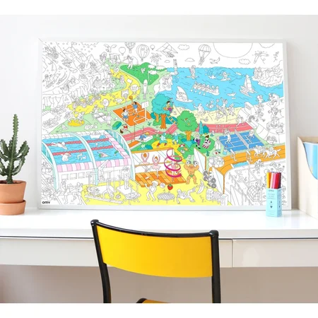 OMY plakat til farvelægning, Sport