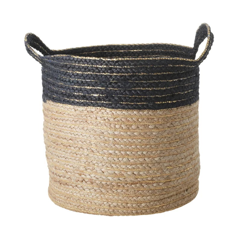 Rice rund opbevaringskurv, lille - blå