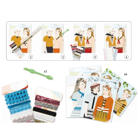 Djeco kreativ æske, kreativ papir - årstidernes piger