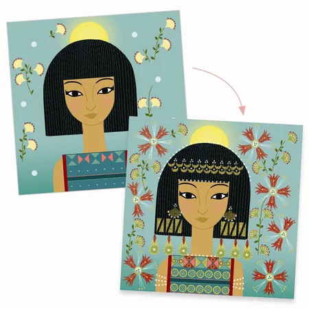 Djeco kreativ æske m.stempler, portrætter