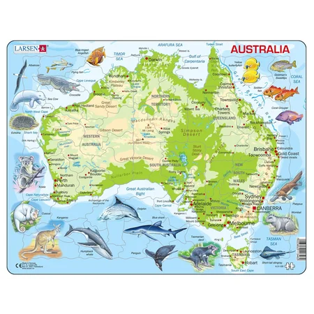Larsen puslespil, Australien - 65 brikker