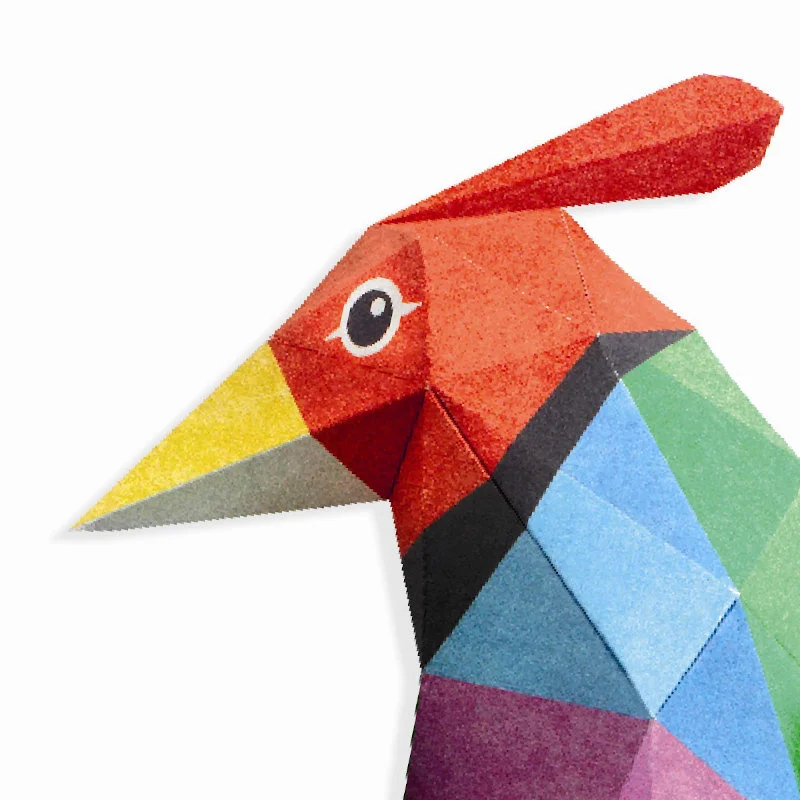 Djeco kreativ æske, 3D papirfoldning - papegøje